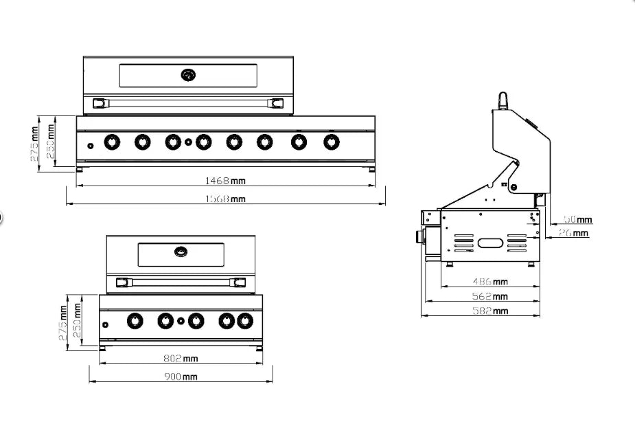 Masport Ambassador Deluxe Inbuilt MKII BBQ