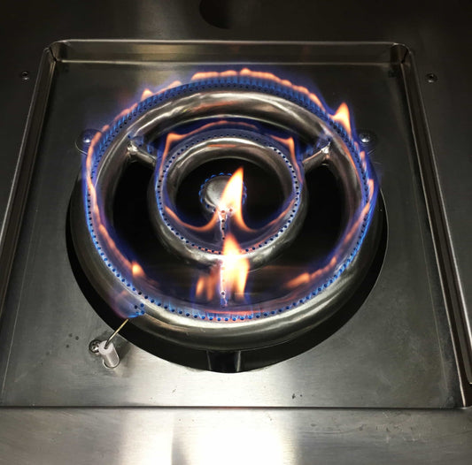 Tucker Charcoal Deluxe Pro Built-In BBQ Plus Wok Burner with Roasting Hood