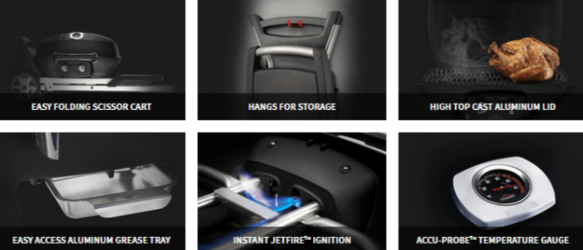 Napoleon Travel Q Pro with Scissor Legs Portable BBQ