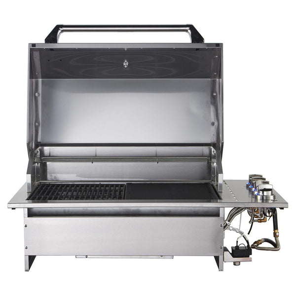 Smart 4-Burner Drop-In Gas BBQ With Slimline Hood in Stainless Steel