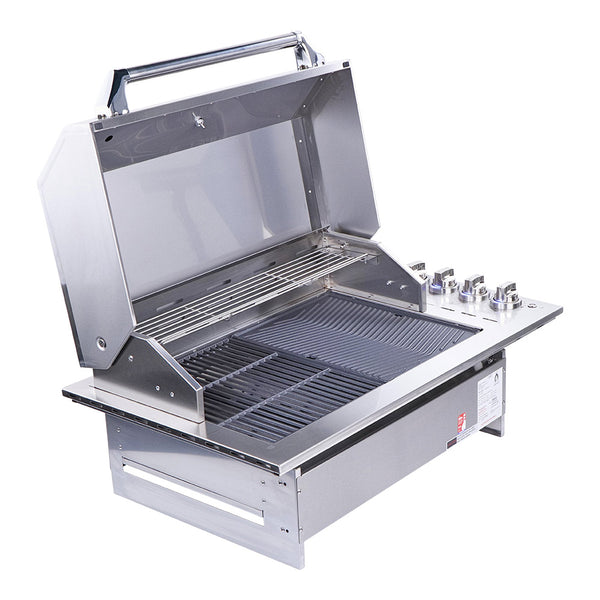 Smart 4-Burner Drop-In Gas BBQ With Slimline Hood in Stainless Steel