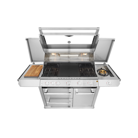 Beefeater 7000 Series Premium 5 Burner with Side Burner BBQ on Trolley