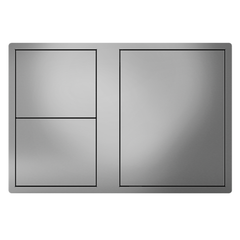 Beefeater Stainless Steel Single Cupboard Door with 2 Drawers