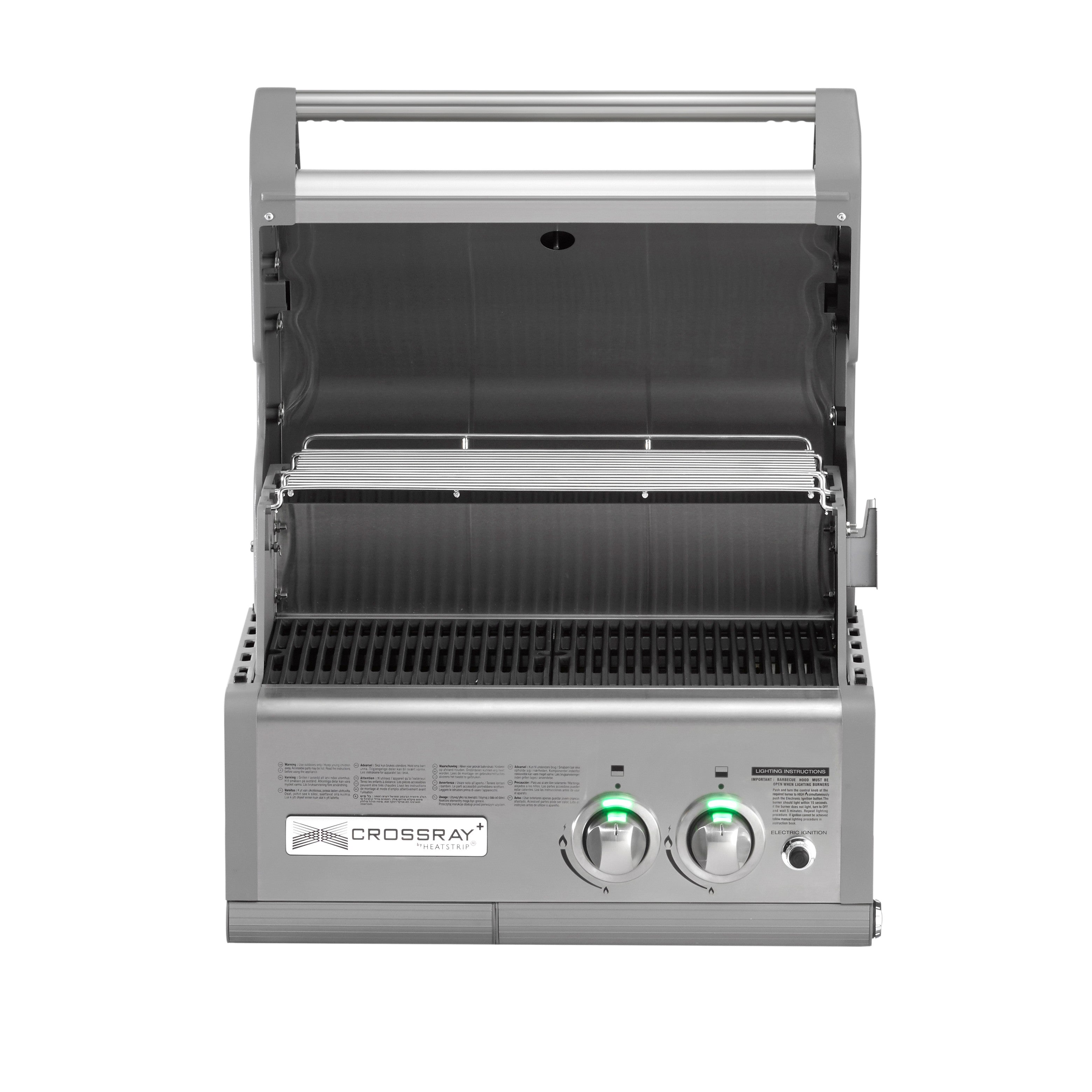 Crossray Inbuilt infrared 2 burners Built-in - TCS23FL open hood