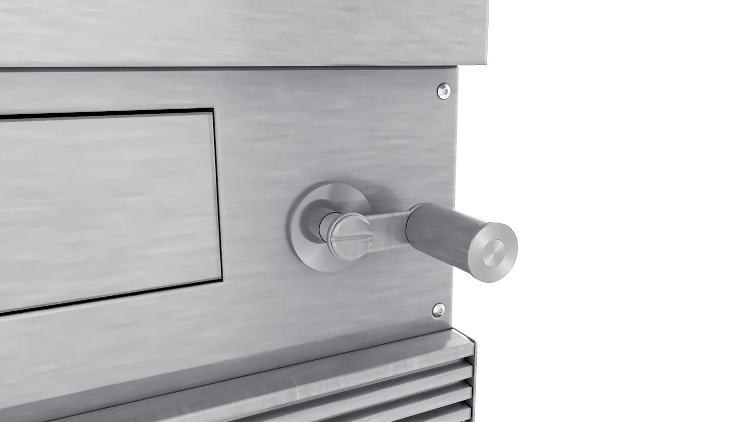 Tucker Charcoal Deluxe Pro BBQ on Cabinet with Roasting Hood