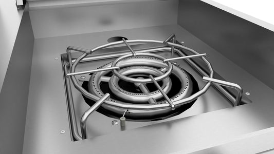 Tucker Charcoal Deluxe Pro Built-In BBQ Plus Wok Burner with Roasting Hood