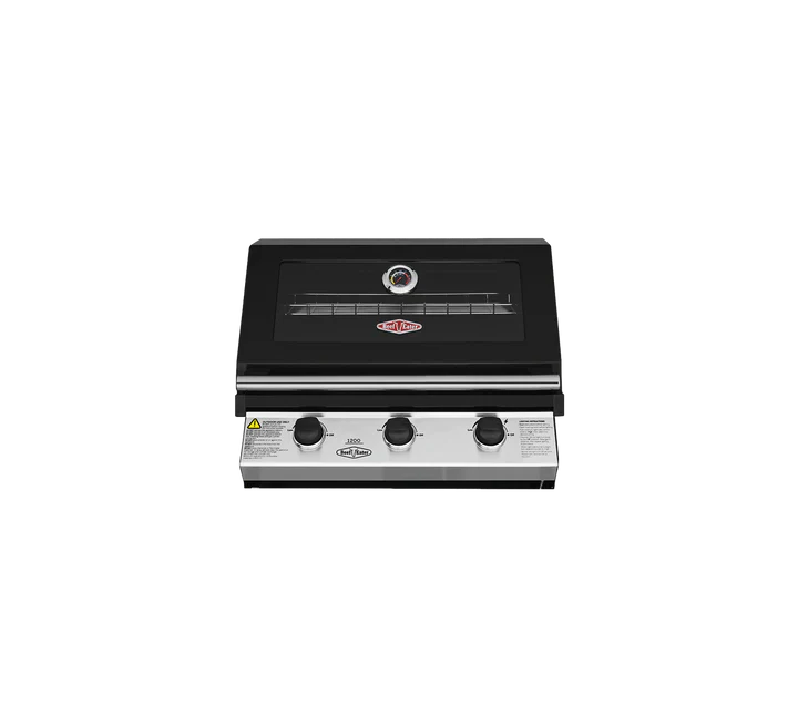 Beefeater 1200 Series Black 3 burner Built-in BBQ - BBG1230BB