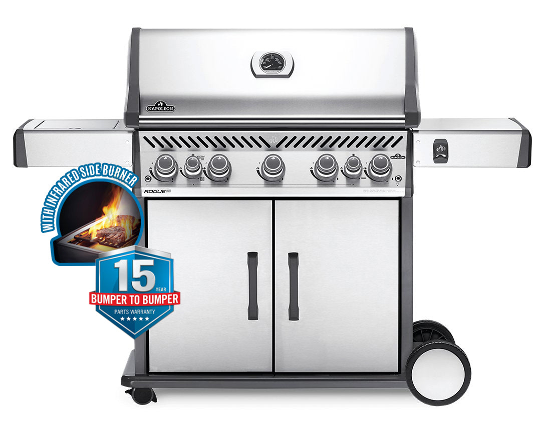 Rogue 5 Burner 304 SS - Side Burner + Rear Burner - RSE625RSBPSS-1-AU