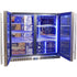 Schmick 233 Litre Twin Triple Glazed Glass Door Low Height Stainless Steel Bar Fridge - SK206-SS