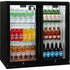 Schmick Black Bar Fridge 2 Door With Heated Glass and Triple Glazing Model SK190-B
