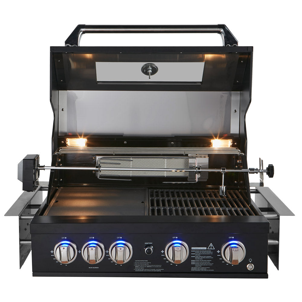 Smart Black 4 Burner Built-In BBQ