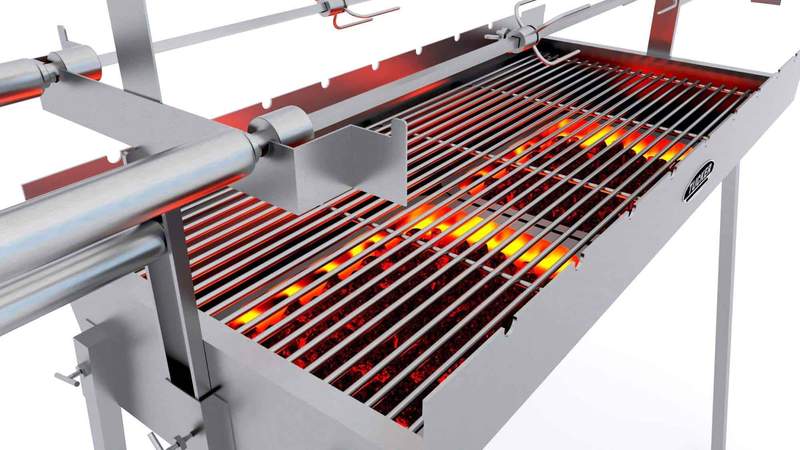 Tucker 3 Rod 900mm Charcoal Spit