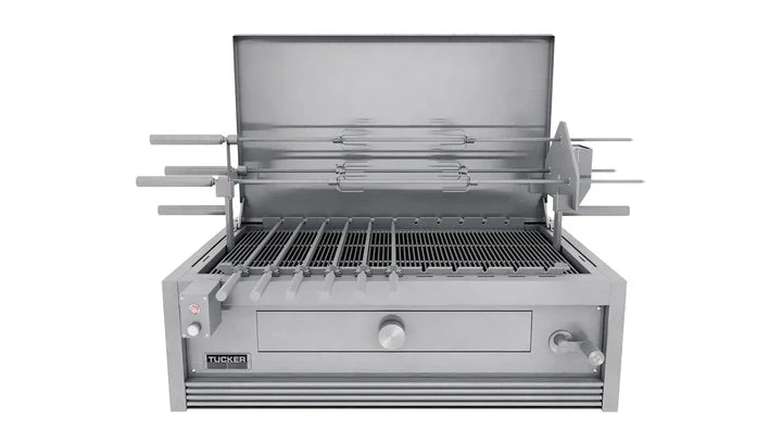 Tucker Charcoal Deluxe Pro Built-In BBQ with Hinged Lid