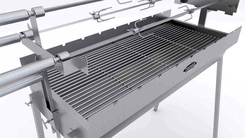 Tucker 3 Rod 900mm Charcoal Spit