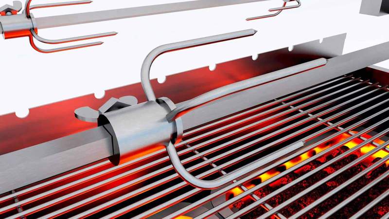 Tucker 3 Rod 900mm Charcoal Spit