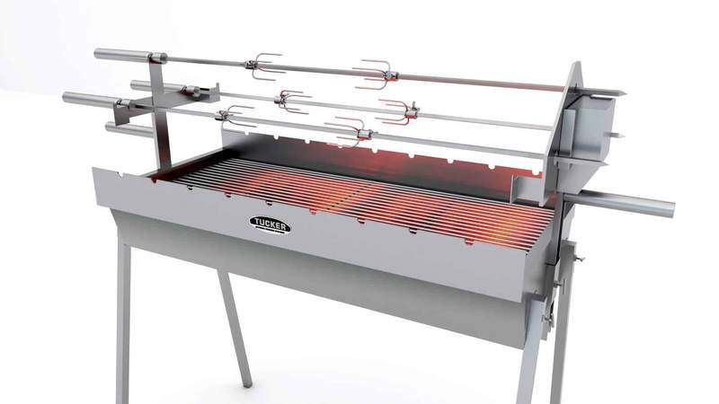Tucker 3 Rod 900mm Charcoal Spit