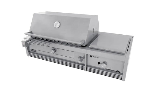 Tucker Charcoal Deluxe Pro Built-In BBQ Plus Wok Burner with Roasting Hood