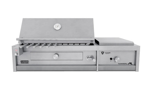 Tucker Charcoal Deluxe Pro Built-In BBQ Plus Wok Burner with Roasting Hood