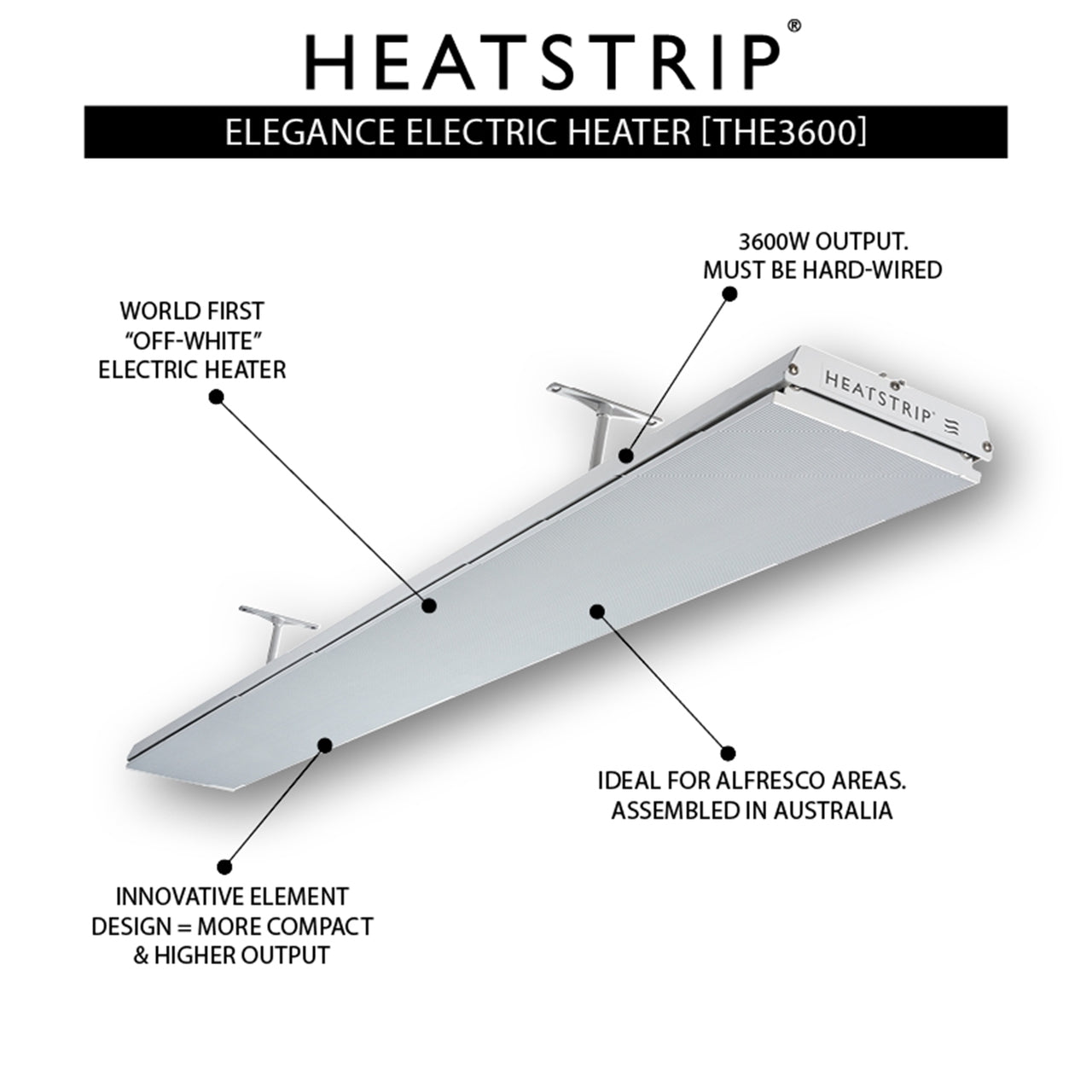 Heatstrip Elegance THE3600 Outdoor Electric Heater