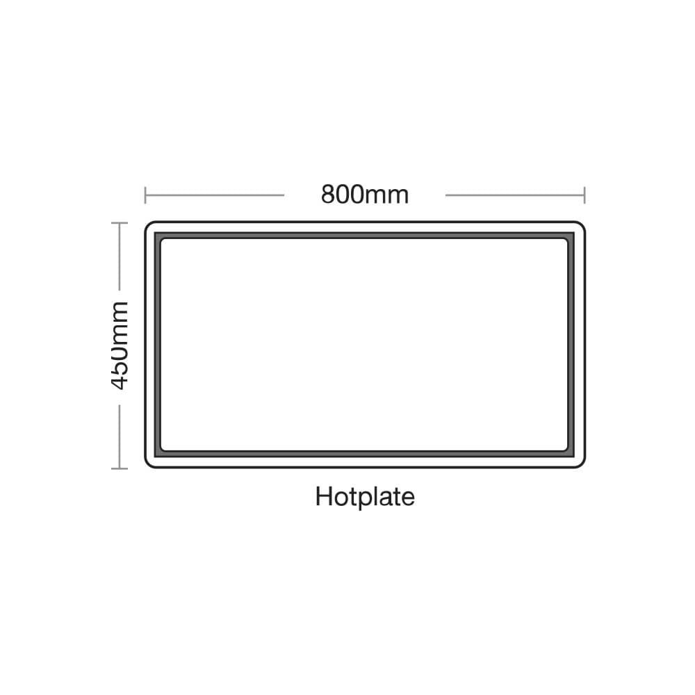 Gasmate Caterer Flat Plate 4 Burner BBQ plate dimensions