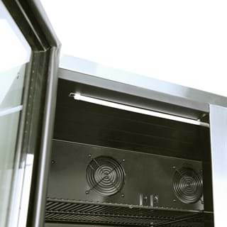 Gasmate 187 Litre Premium Double Glass Door Bar Fridge with Black Interior - BFR2088