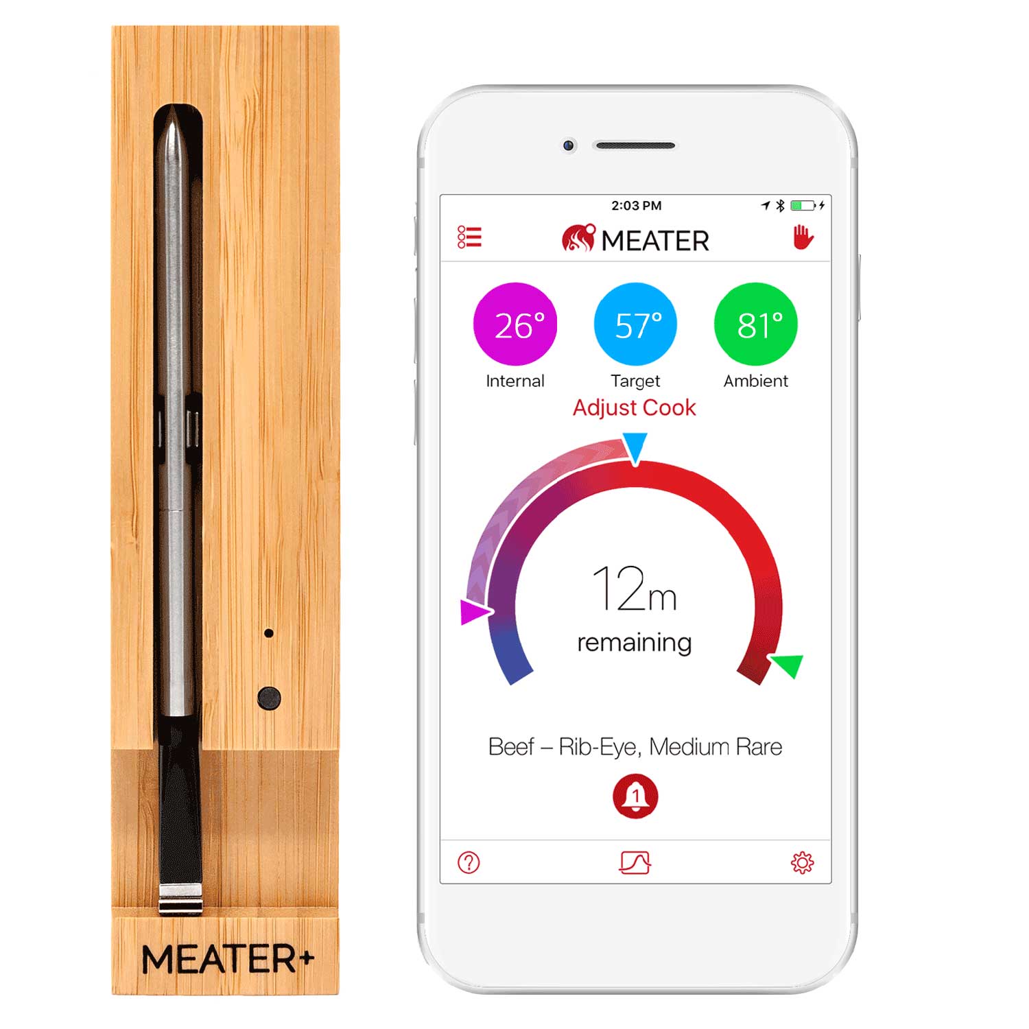 Meater+ Single Probe Thermometer With Bluetooth Repeater - MEATER