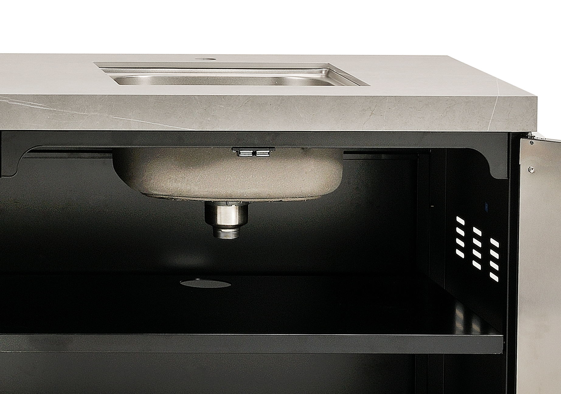 Crossray Outdoor Kitchen 4 Burner BBQ Single Fridge Storage & Sink