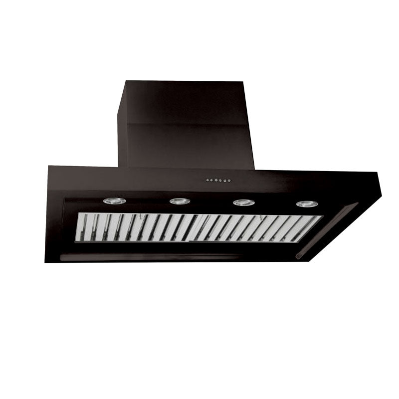 Sirius Black Drop-in 5 Burner Gas BBQ and Sirius Black finish 1200mm BBQ Canopy Rangehood