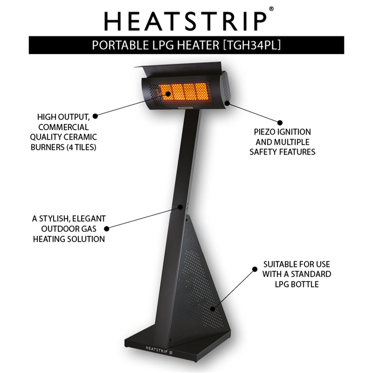 Heatstrip Portable LPG Outdoor Heater