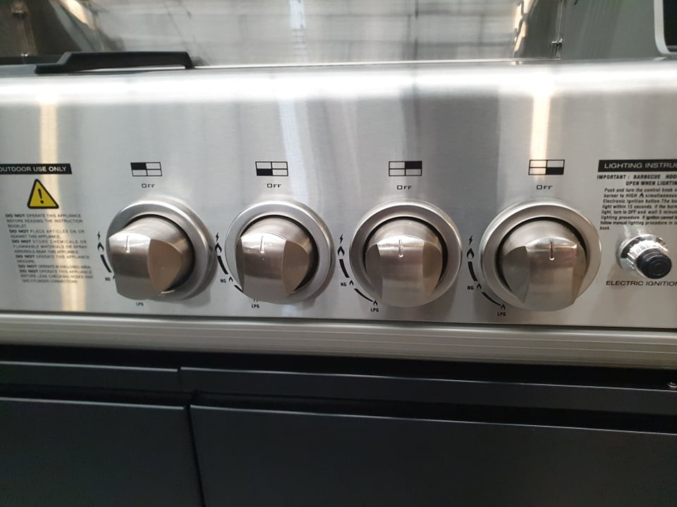 Crossray Compact 4 Burner Gas Outdoor Kitchen with Fridge