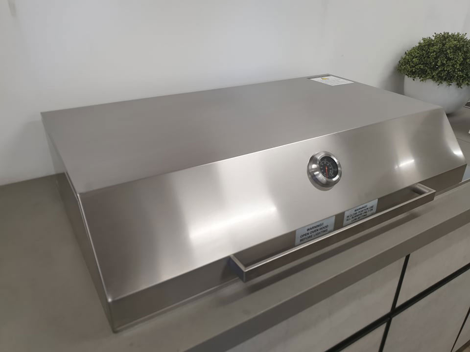 Artusi 316 SS Drop in BBQ with Roasting Hood & Rhino Outdoor ENVY 2 Door Fridge Marine Grade Bundle
