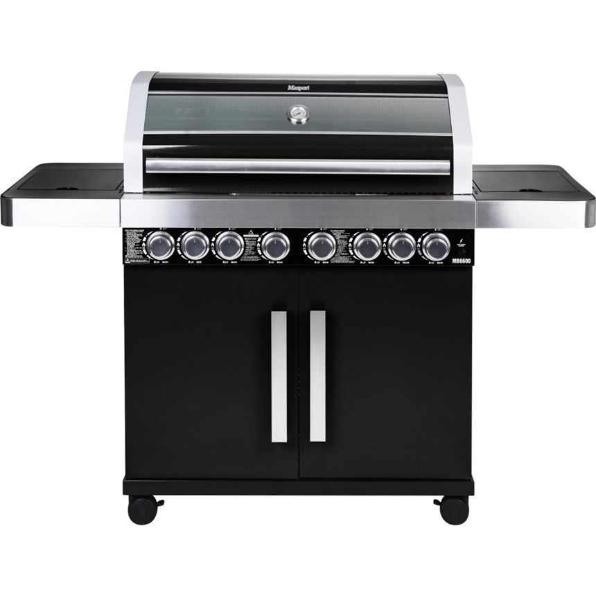 Masport MB6600 Black 6 Burner BBQ
