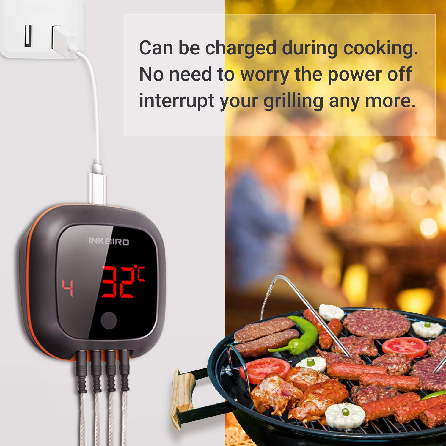 Inkbird 4 Probe Digital Thermometer
