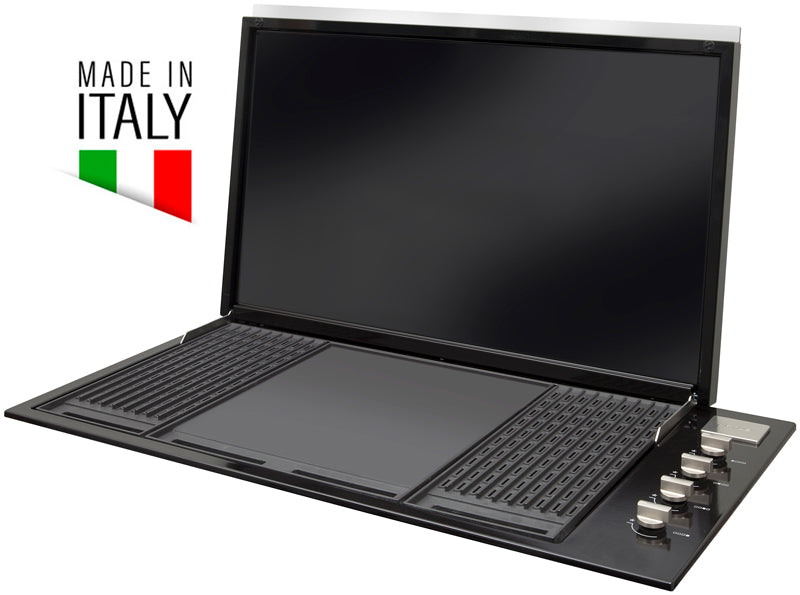 Artusi Jet Black Built In BBQ with Black Lid