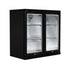 Husky 190L Alfresco Drink Chiller with Double Anti-Condensation Glass Door in Black â€“ ALF-C2-BLK-840