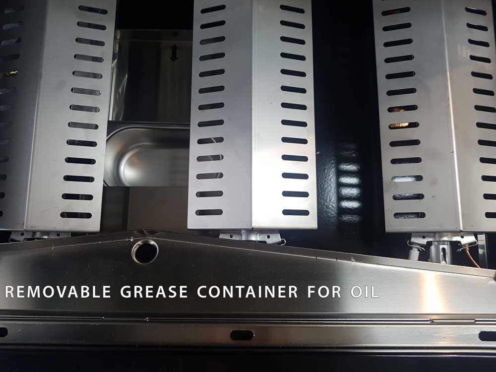 Artusi Jet Black Built In BBQ with Black Lid