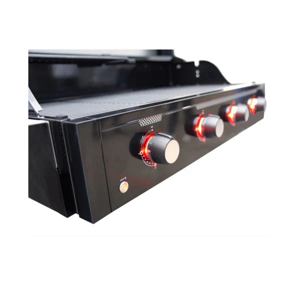Artusi Matte Black 114cm 4 Burner Built In BBQ