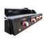 Artusi Matte Black 114cm 4 Burner Built In BBQ