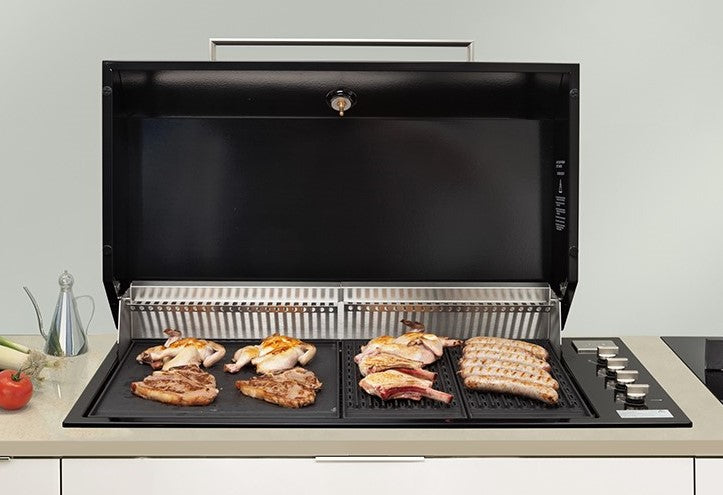 Artusi Jet Black Built In BBQ with Black Roasting Hood