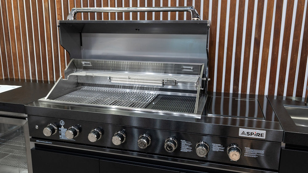 Aspire 6 Burner BBQ Outdoor Modular Kitchen with Double Fridge & Sink