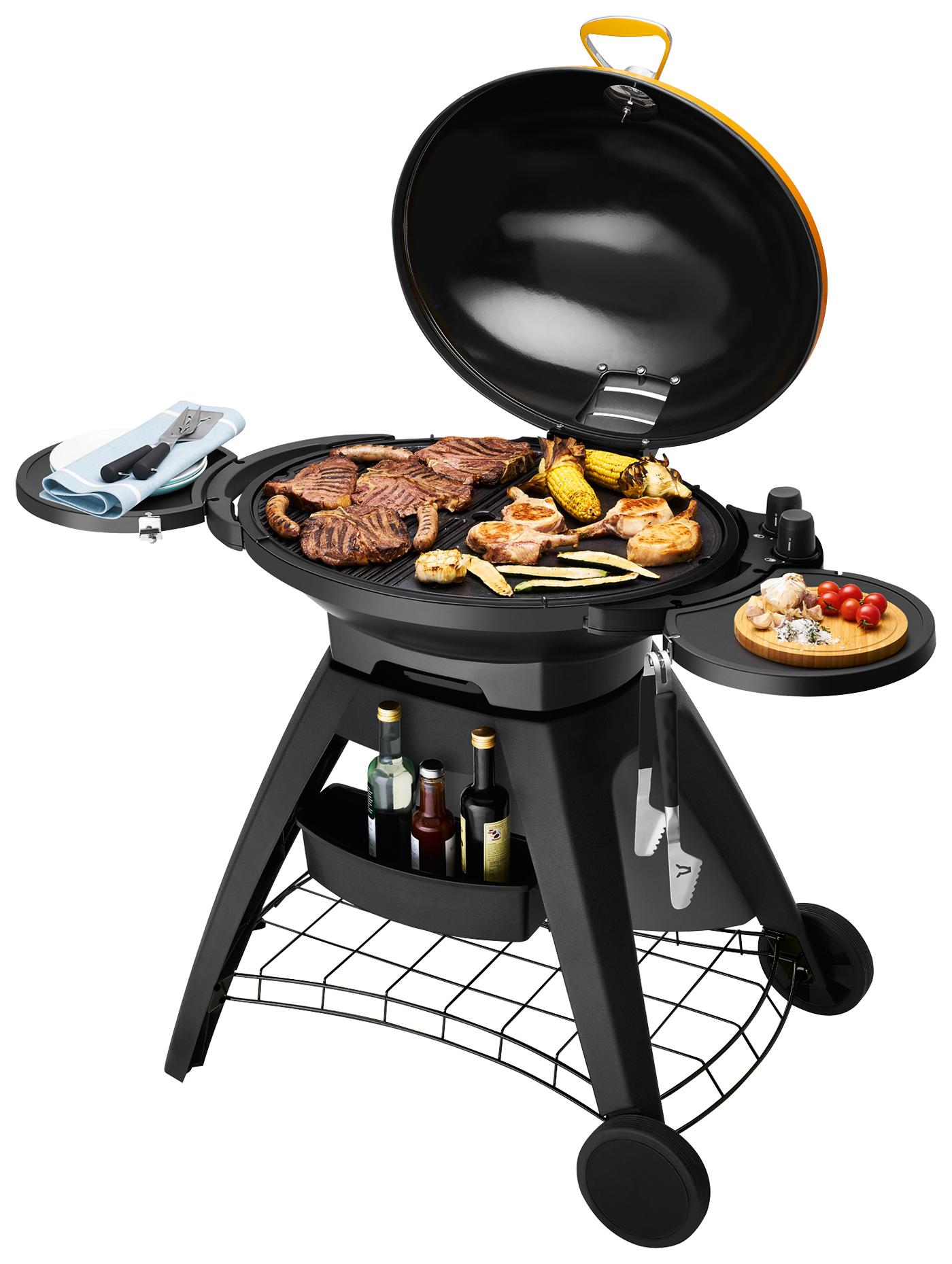 Beefeater BIGG BUGG Amber Mobile BBQ with Stand