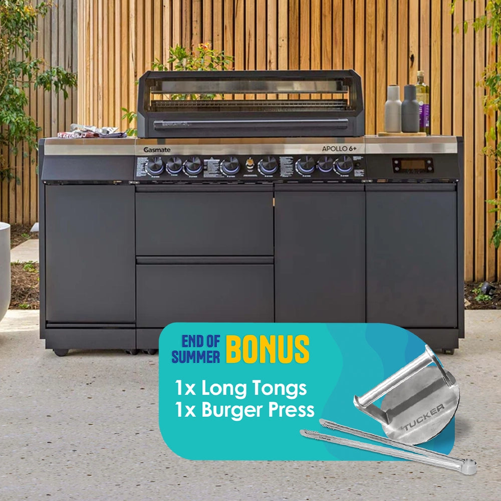 Gasmate Apollo 6+ Black Hooded Gas BBQ