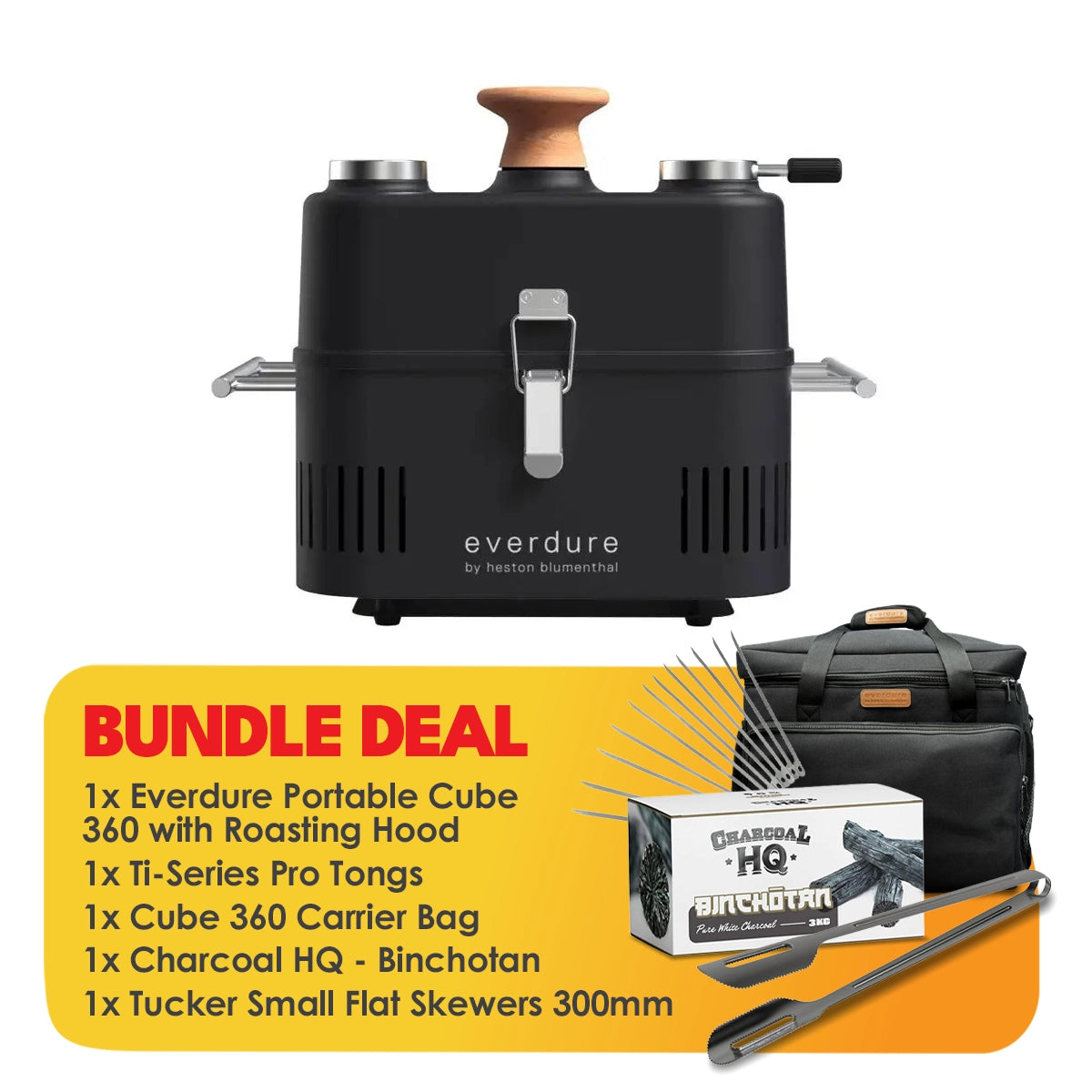Everdure by Heston Portable Cube 360 Essential Bundle