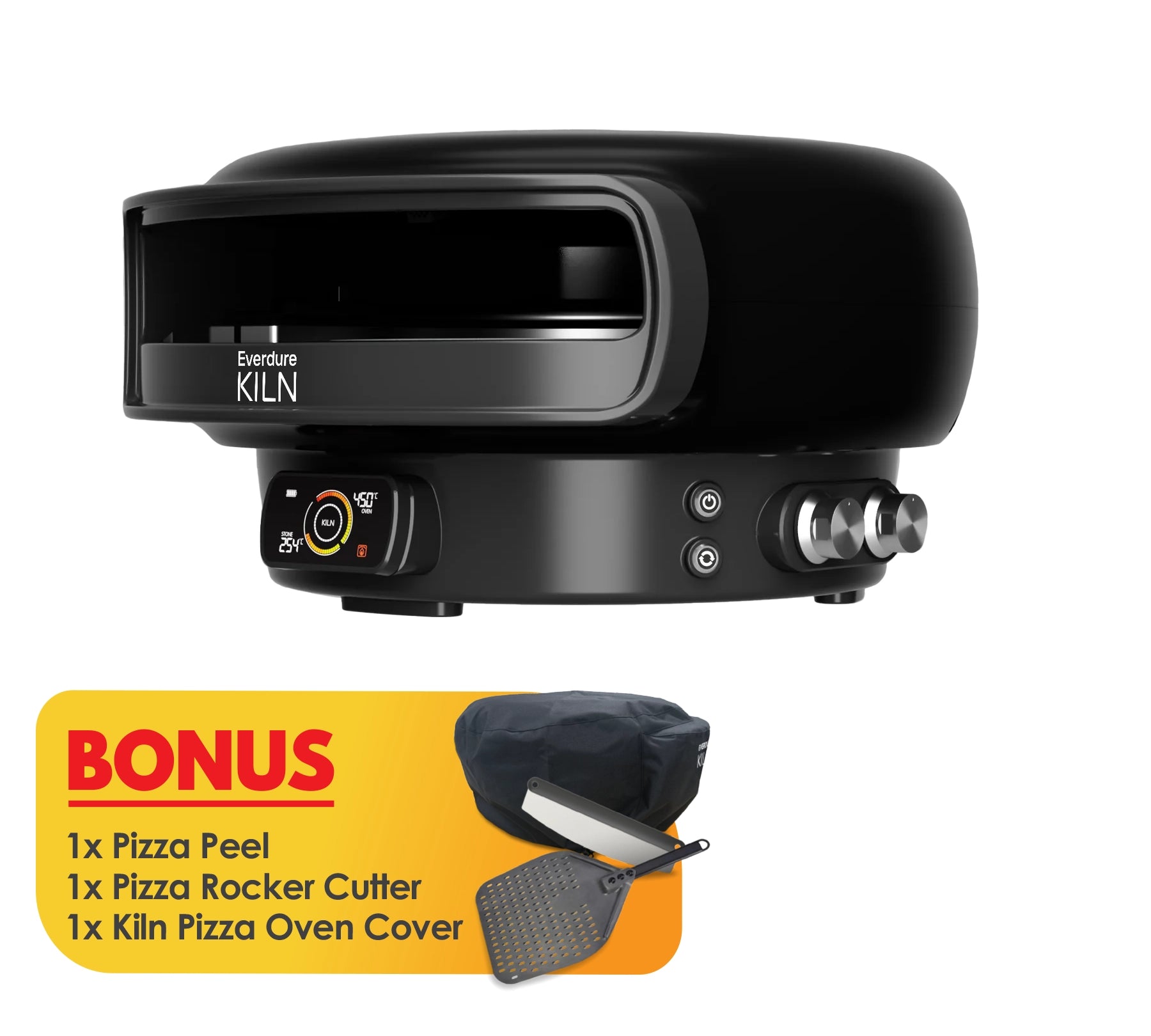 Everdure KILN DR Series Black 16 Inch Pizza Oven