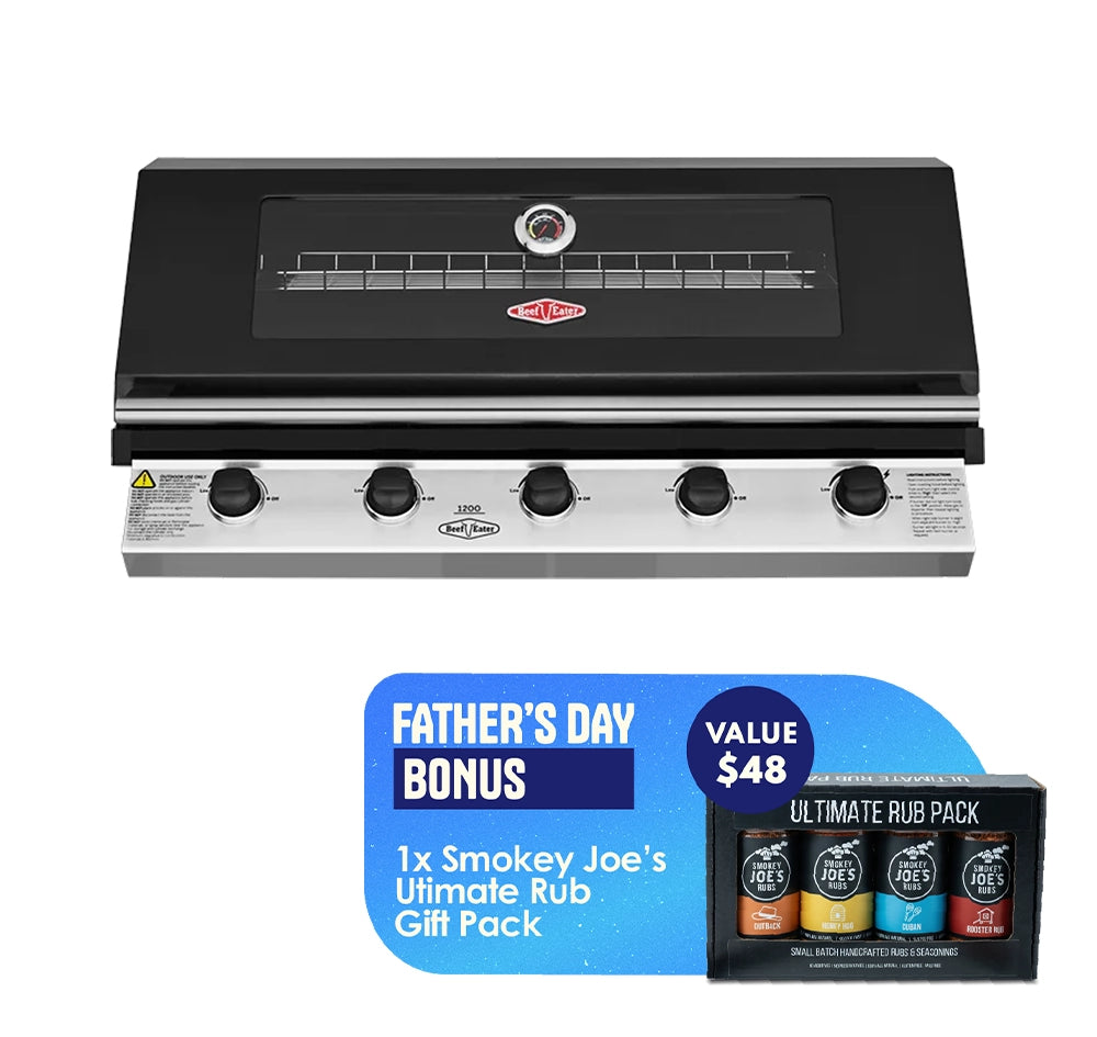 Beefeater 1200 Series Black 5 Burner Built-in BBQ