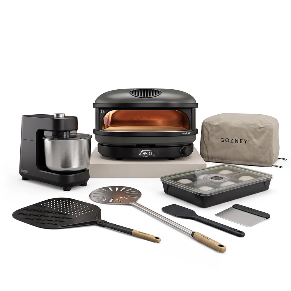 Gozney Arc XL Gas Black Pizza Oven and Ooni Halo Core Mixer Foundry Black Bundle
