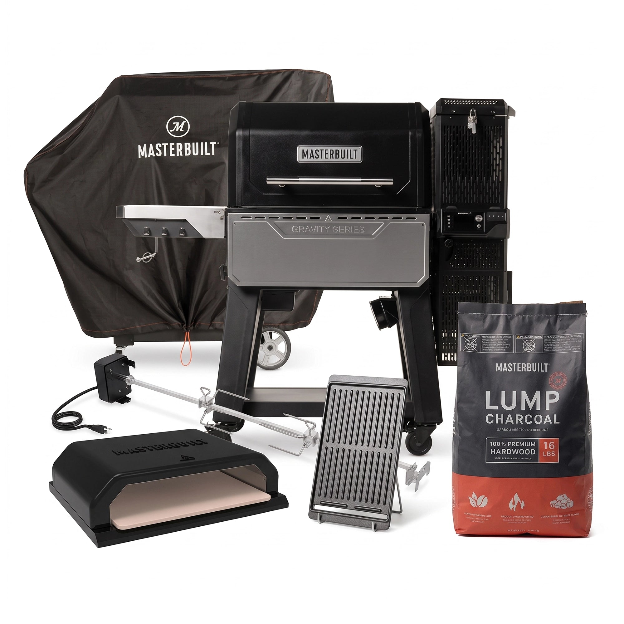 Masterbuilt Gravity Series XT Digital Charcoal Grill + Smoker Pit Master Bundle