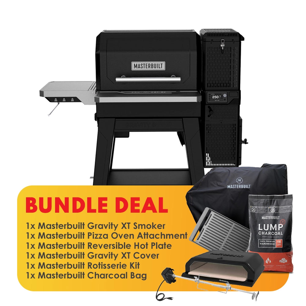 Masterbuilt Gravity Series XT Digital Charcoal Grill + Smoker Pit Master Bundle