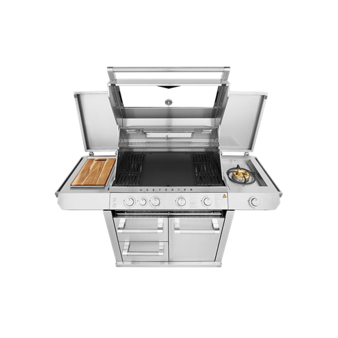 Beefeater 7000 Series Premium 4 Burner with Side Burner BBQ on Trolley