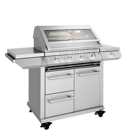 Beefeater 7000 Series Premium 4 Burner with Side Burner BBQ on Trolley